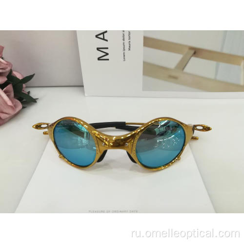 Красочные металлические кошачьи глаза модные солнцезащитные очки оптом